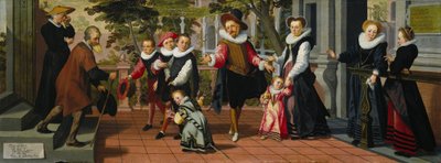 Rikkaat lapset, köyhät vanhemmat tekijältä Aert Pietersz.