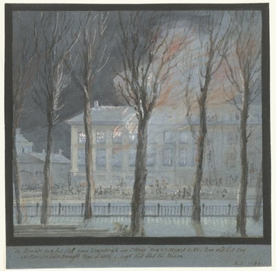 Tuli Ranskan suurlähettilään talossa Haagissa 27. maaliskuuta 1782 tekijältä Aert Schouman