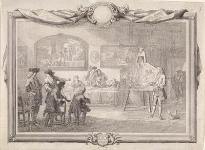 Pyhän Luukkaan kilta Dordrechtissa, 1736 tekijältä Aert Schouman