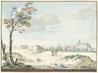 Terheijdenin kylä SESE OF THE KILLAGE OF DERHEYDEN (otsikko esineessä) tekijältä Aert Schouman