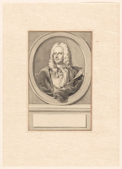 Abraham van Hoeyn muotokuva, soikea, vasemmalla tekijältä Aert Schouman
