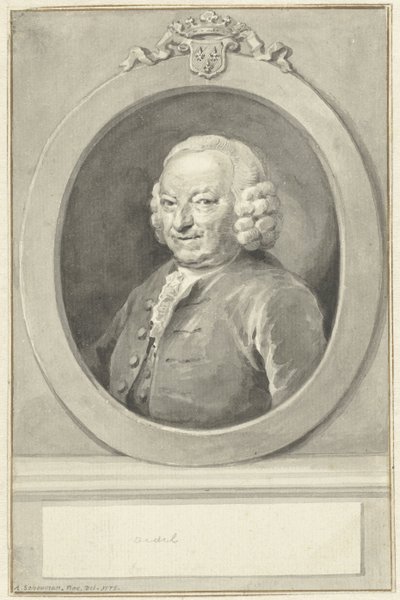 Johan Hudde Dedelin muotokuva, soikea, vasemmalla tekijältä Aert Schouman