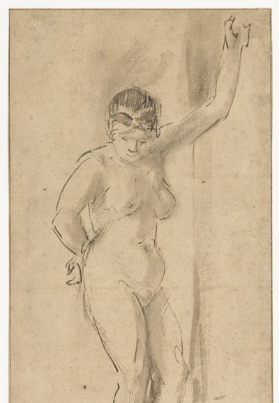 Seisova nainen alaston kädellä tekijältä Aert de Gelder (attributed to)