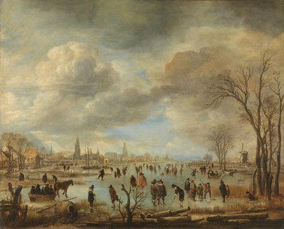 Talvimaisema kaupungin lähellä tekijältä Aert van der Neer