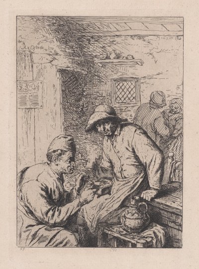 The Smokers, Ostaden jälkeen, 1800-luku. tekijältä After Adriaen van Ostade.