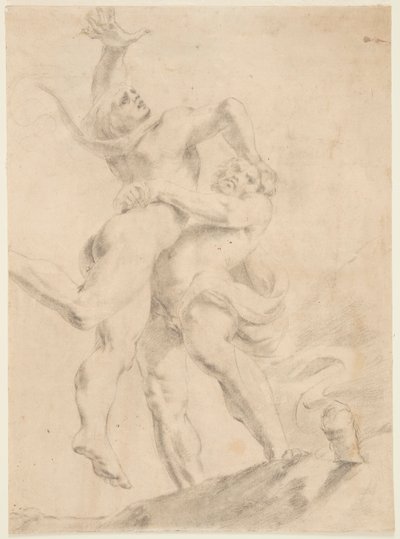 Tutkimus Hercules ja Antaeus tekijältä After Annibale Carracci