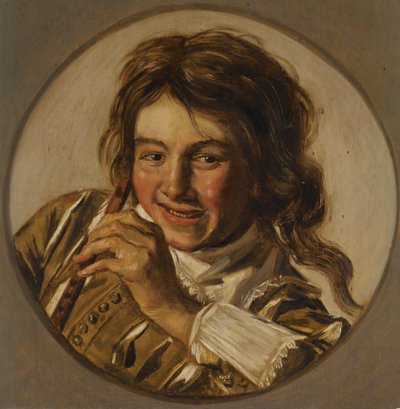 Naurava poika huilun kanssa tekijältä After Frans Hals