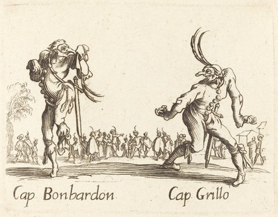 Kap. Bonbardon ja Cap. Kriketti tekijältä After Jacques Callot