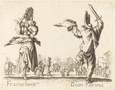 Fracischina ja Gian Farina tekijältä After Jacques Callot