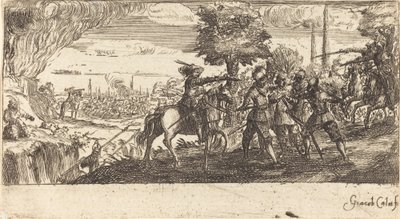Maisema taistelutilanteella tekijältä After Jacques Callot