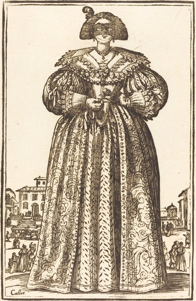 Naamioitu jalo nainen tekijältä After Jacques Callot