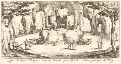 Tekstitys "Eri maisemat" tekijältä After Jacques Callot