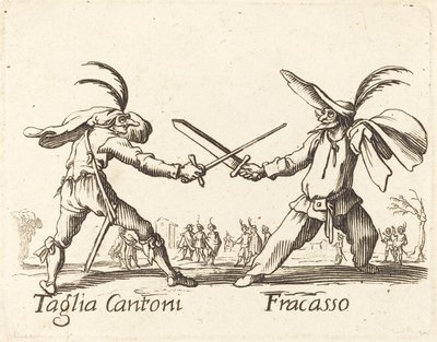 Taglia Cantoni ja Fracasso tekijältä After Jacques Callot