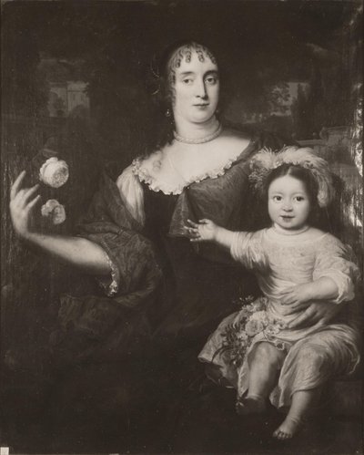 Maria van Berckelin (1631-1796) ja hänen tyttärensä kaksoiskuva. tekijältä After Jan de Baen