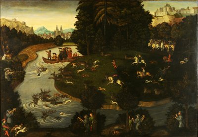 Hirvenmetsästys tekijältä after Lucas Cranach the Elder