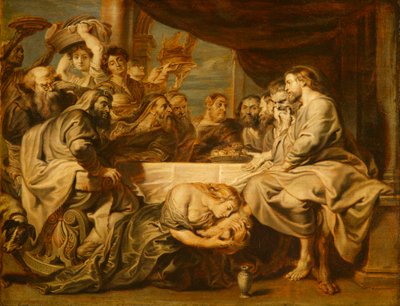 Kristus Simonin talossa tekijältä after Peter Paul Rubens