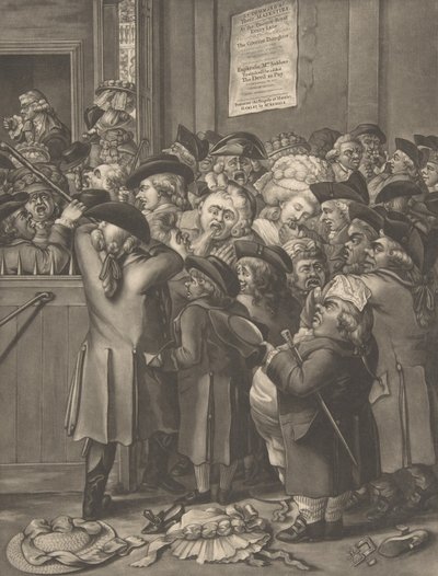 Pit Door La Porte du Parterre, 9. marraskuuta 1784. tekijältä After Robert Dighton the Elder.