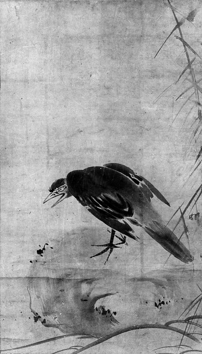 Crow on a Rock, luultavasti 1800-luvulta. tekijältä after Sesson Shūkei