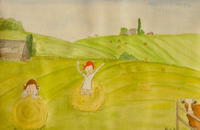 The Voyage, Dordogne, 2015, akvarelli paperille tekijältä Agnes Girardon