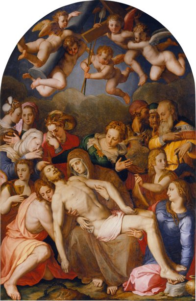 Kristuksen laskeutuminen tekijältä Agnolo Bronzino