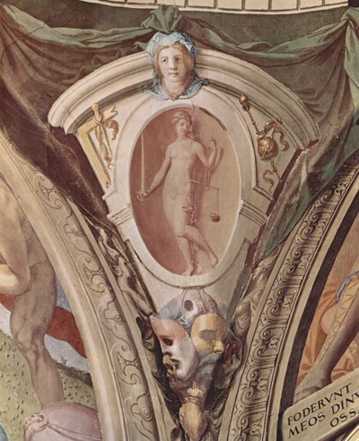 Allegoriat kardinaalihyveistä. Freskot Eleonora Da Toledon kappelissa tekijältä Agnolo Bronzino