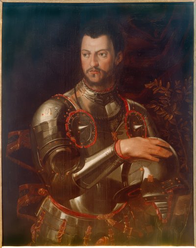 Herttua Cosimo I:n muotokuva panssarissa tekijältä Agnolo Bronzino