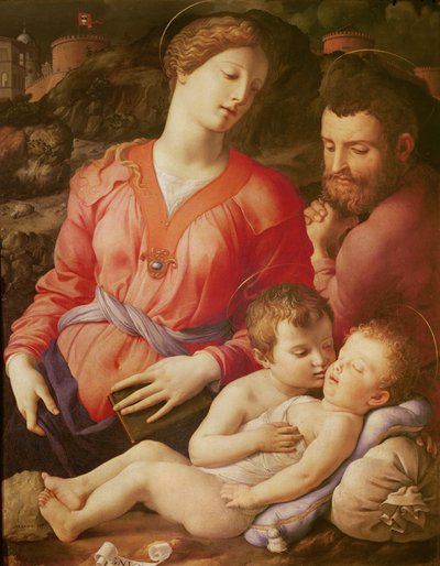 Panciatichin pyhä perhe, n. 1540 (öljy puulle) tekijältä Agnolo Bronzino