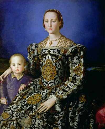 Muotokuva Eleanor of Toledo ja hänen poikansa, Giovanni de Medici, n. 1544-45 (tempera paneelissa) tekijältä Agnolo Bronzino