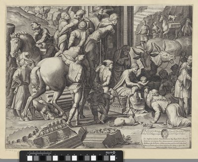 Magien palvonta (vasen alaosa) tekijältä Agostino Carracci