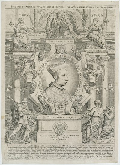 Carlo Borromeo tekijältä Agostino Carracci