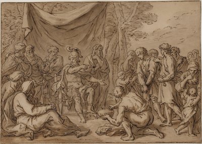 Vangit tuodaan kenttäherran eteen tekijältä Agostino Carracci