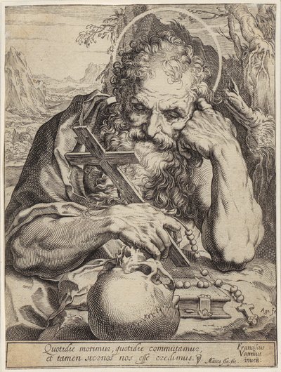 Pyhä Hieronymus tekijältä Agostino Carracci