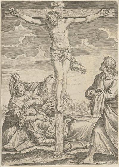 Ristiinnaulitseminen tekijältä Agostino Carracci