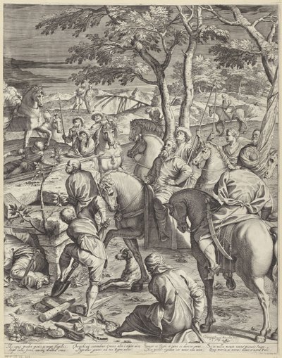 Kristuksen ristiinnaulitseminen (oikea osa) tekijältä Agostino Carracci