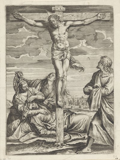 Kristuksen ristiinnaulitseminen tekijältä Agostino Carracci