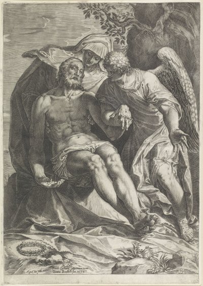 Maria Kristuksen ruumiin kanssa (Pietà) tekijältä Agostino Carracci