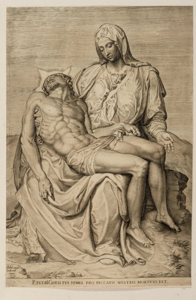 Pieta, Michelangelon mukaan tekijältä Agostino Carracci