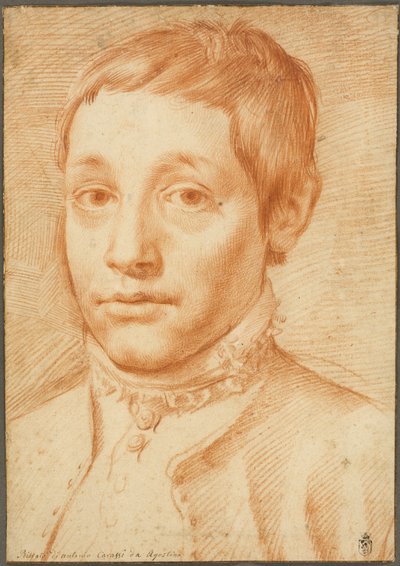 Muotokuva taiteilijan pojasta, Antonio Carracci tekijältä Agostino Carracci