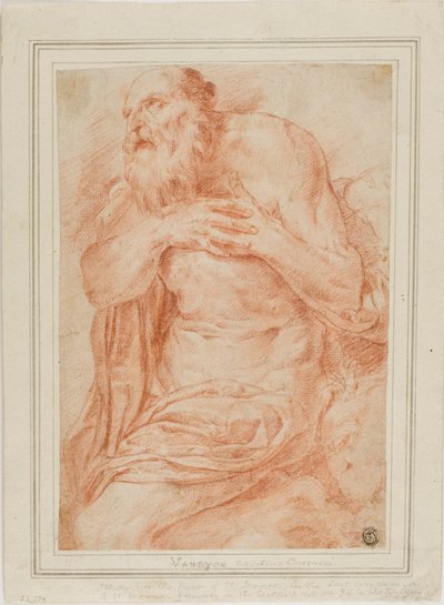 Pyhä Jerome tekijältä Agostino Carracci