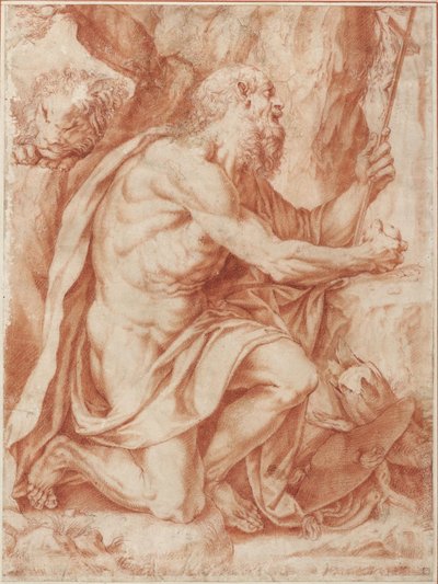 Pyhä Hieronymus tekijältä Agostino Carracci