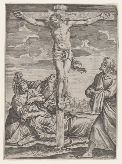 Ristiinnaulitseminen, 1582. tekijältä Agostino Carracci