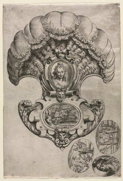 Fan LEventail , c. 1589-1595. tekijältä Agostino Carracci