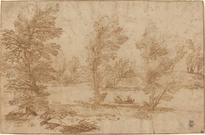 Woodland River veneellä tekijältä Agostino Carracci