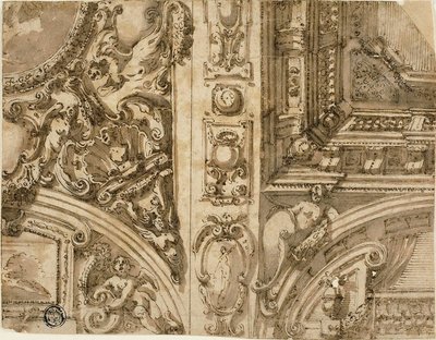 Illusionistinen kattokoriste tekijältä Agostino Mitelli