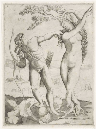 Apollo Daphnessa tekijältä Agostino Veneziano