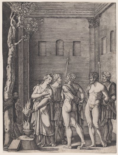 Iphigenia, n. 1514-36. tekijältä Agostino Veneziano