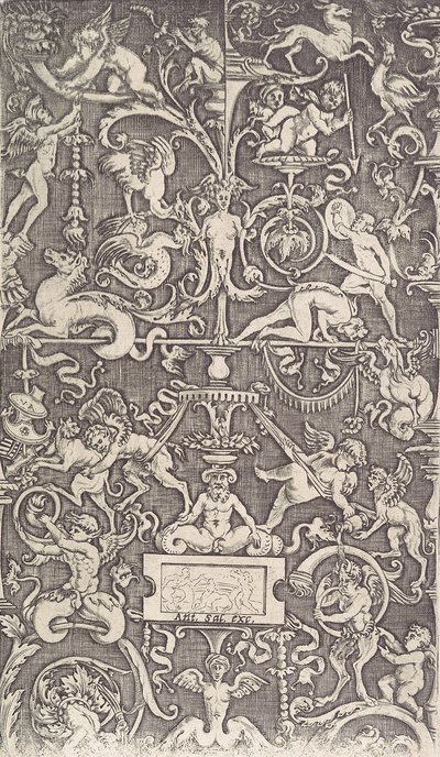 Koristepaneeli, n. 1514-36. tekijältä Agostino Veneziano