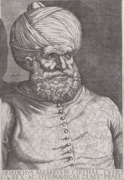 Muotokuva Barbarossasta, 1535. tekijältä Agostino Veneziano