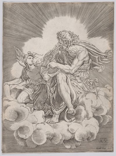 Pyhä Matteus, päivätty 1518. tekijältä Agostino Veneziano
