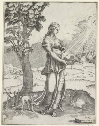 Sibille van Cumae tekijältä Agostino Veneziano
